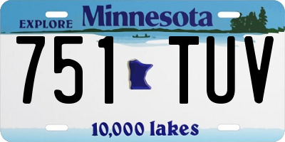 MN license plate 751TUV