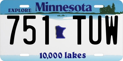 MN license plate 751TUW