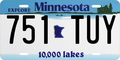 MN license plate 751TUY