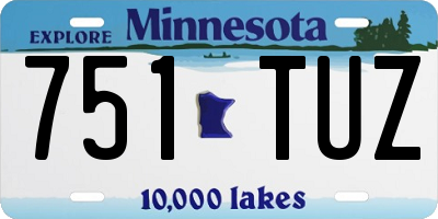 MN license plate 751TUZ
