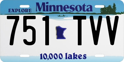MN license plate 751TVV