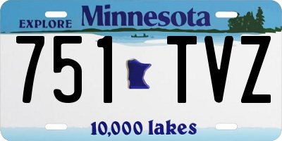 MN license plate 751TVZ