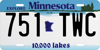 MN license plate 751TWC