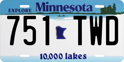MN license plate 751TWD