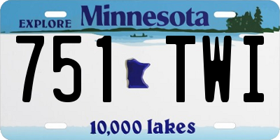 MN license plate 751TWI