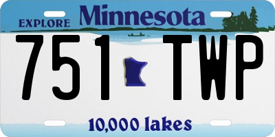 MN license plate 751TWP