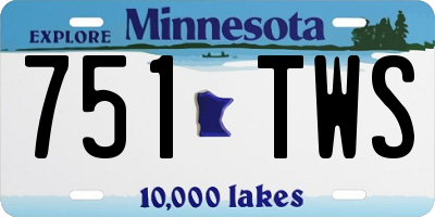 MN license plate 751TWS