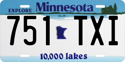 MN license plate 751TXI