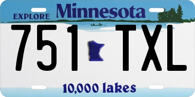 MN license plate 751TXL