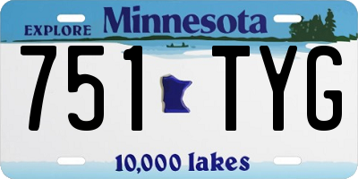 MN license plate 751TYG