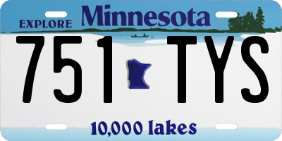 MN license plate 751TYS