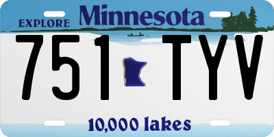 MN license plate 751TYV