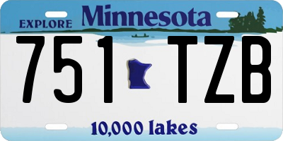 MN license plate 751TZB