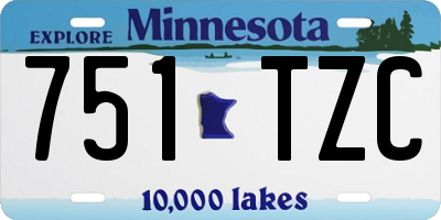 MN license plate 751TZC