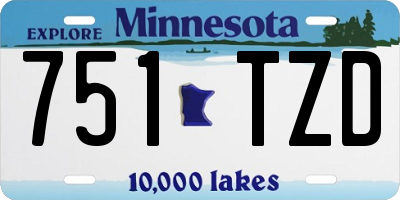 MN license plate 751TZD
