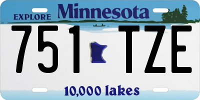 MN license plate 751TZE