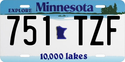 MN license plate 751TZF