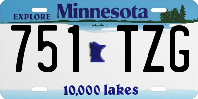 MN license plate 751TZG