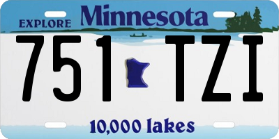 MN license plate 751TZI