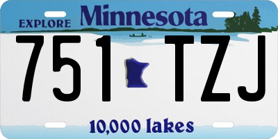 MN license plate 751TZJ