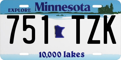 MN license plate 751TZK