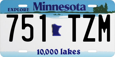 MN license plate 751TZM