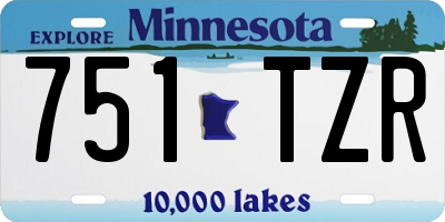 MN license plate 751TZR