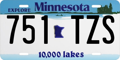 MN license plate 751TZS