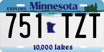 MN license plate 751TZT