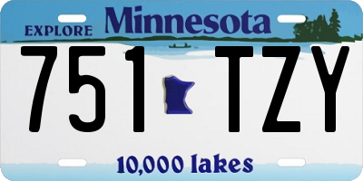MN license plate 751TZY