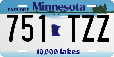 MN license plate 751TZZ