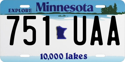 MN license plate 751UAA