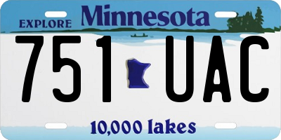 MN license plate 751UAC