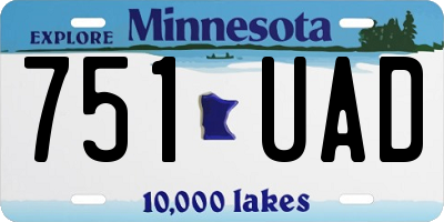 MN license plate 751UAD