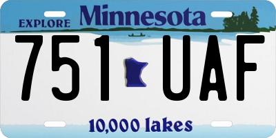 MN license plate 751UAF