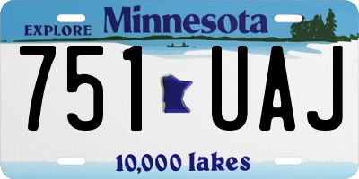 MN license plate 751UAJ
