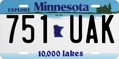 MN license plate 751UAK