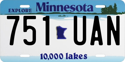 MN license plate 751UAN