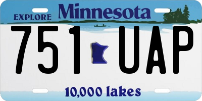 MN license plate 751UAP