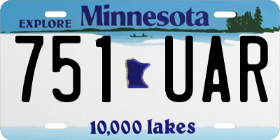 MN license plate 751UAR