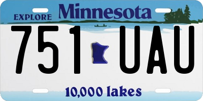 MN license plate 751UAU