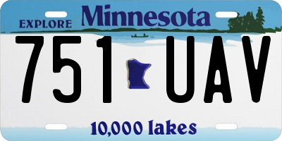 MN license plate 751UAV