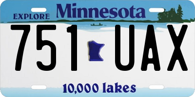 MN license plate 751UAX
