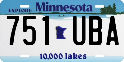 MN license plate 751UBA