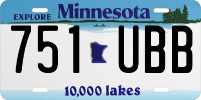 MN license plate 751UBB