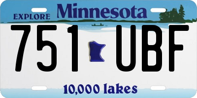 MN license plate 751UBF