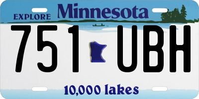 MN license plate 751UBH