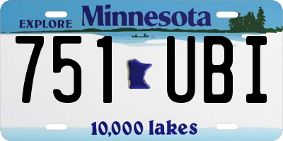 MN license plate 751UBI