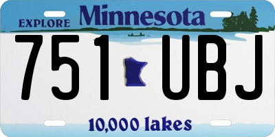 MN license plate 751UBJ