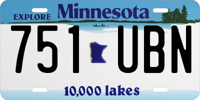 MN license plate 751UBN